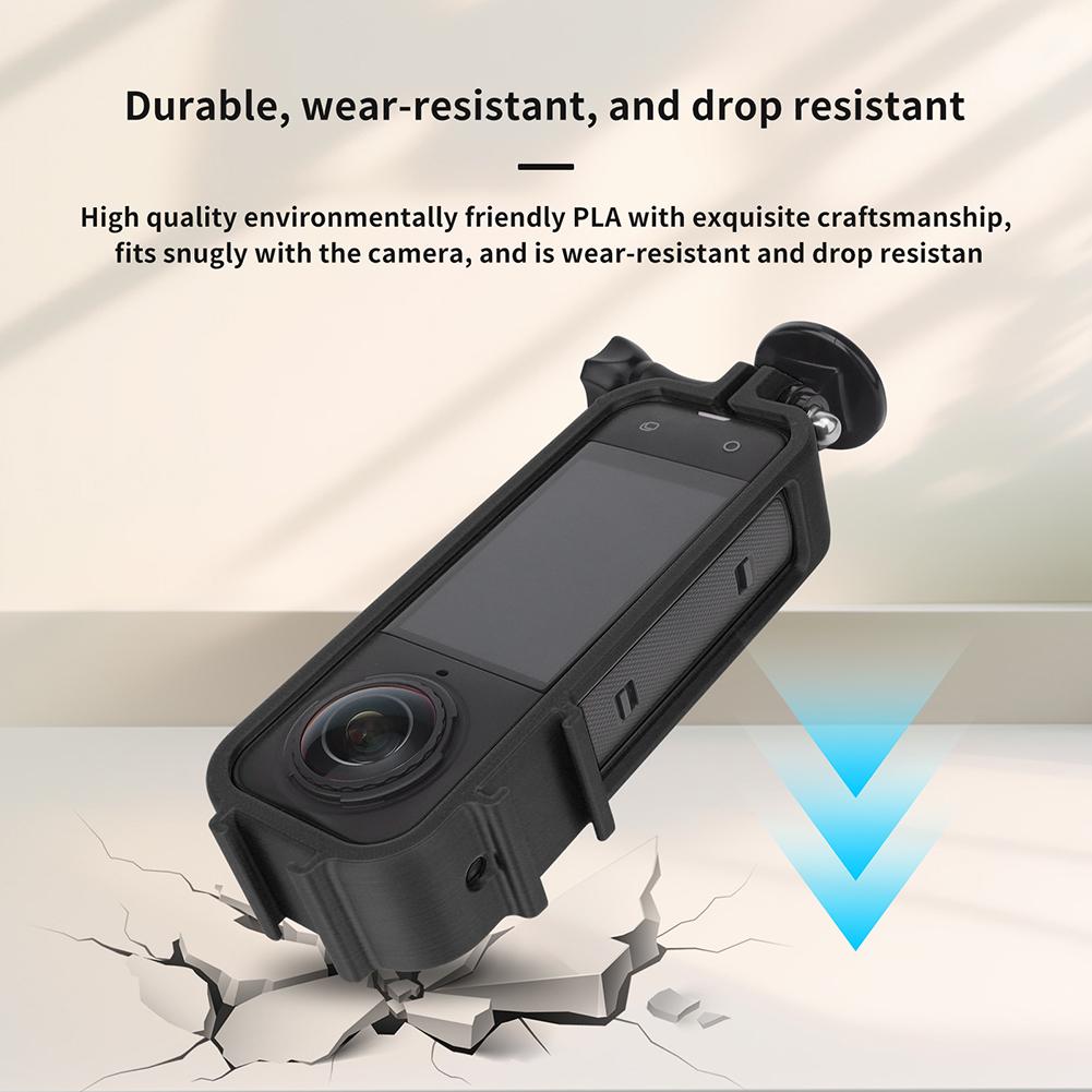 Protective Case with Cold Shoe Mount Action Camera Frame Expansion Bracket for Insta360 X5 Camera Accessories