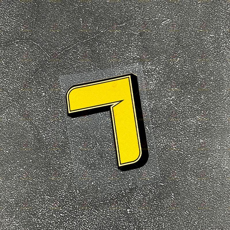 1 Stück Motorräder Goldene Zahlen Aufkleber Wasserdicht für Motorradhelm Verkleidung Kraftstofftank Topcase Roller Universelle Vinyl Aufkleber