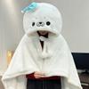 Adorable Seal Cape: Soft Hooded Cloak for Girls and Boys, Thick Winter Shawl for Dorm or Bedroom