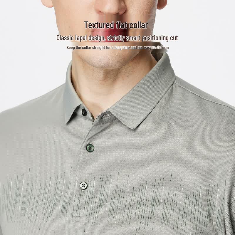 FIRS Men's Acetate & Silk Blend Striped Polo Shirt