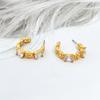 Manufacturer'S Supply Fashion Micro-Inlaid Zircon Earrings Niche Design Spot Women
