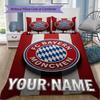 Custom Name Bayern Munich Pattern Bedding uilt Set uilt Cover Pillowcase Home Decoration Birthday Gift (1*duvet cover+2*pillowcase without core)