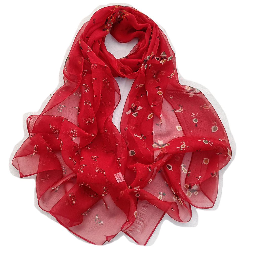 Fashion Silky Georgette Chiffon Scarf Women Long Soft Thin Wrap Scarf Shawl Beach Kerchief Scarves Georgette Scarf Voile Scarf