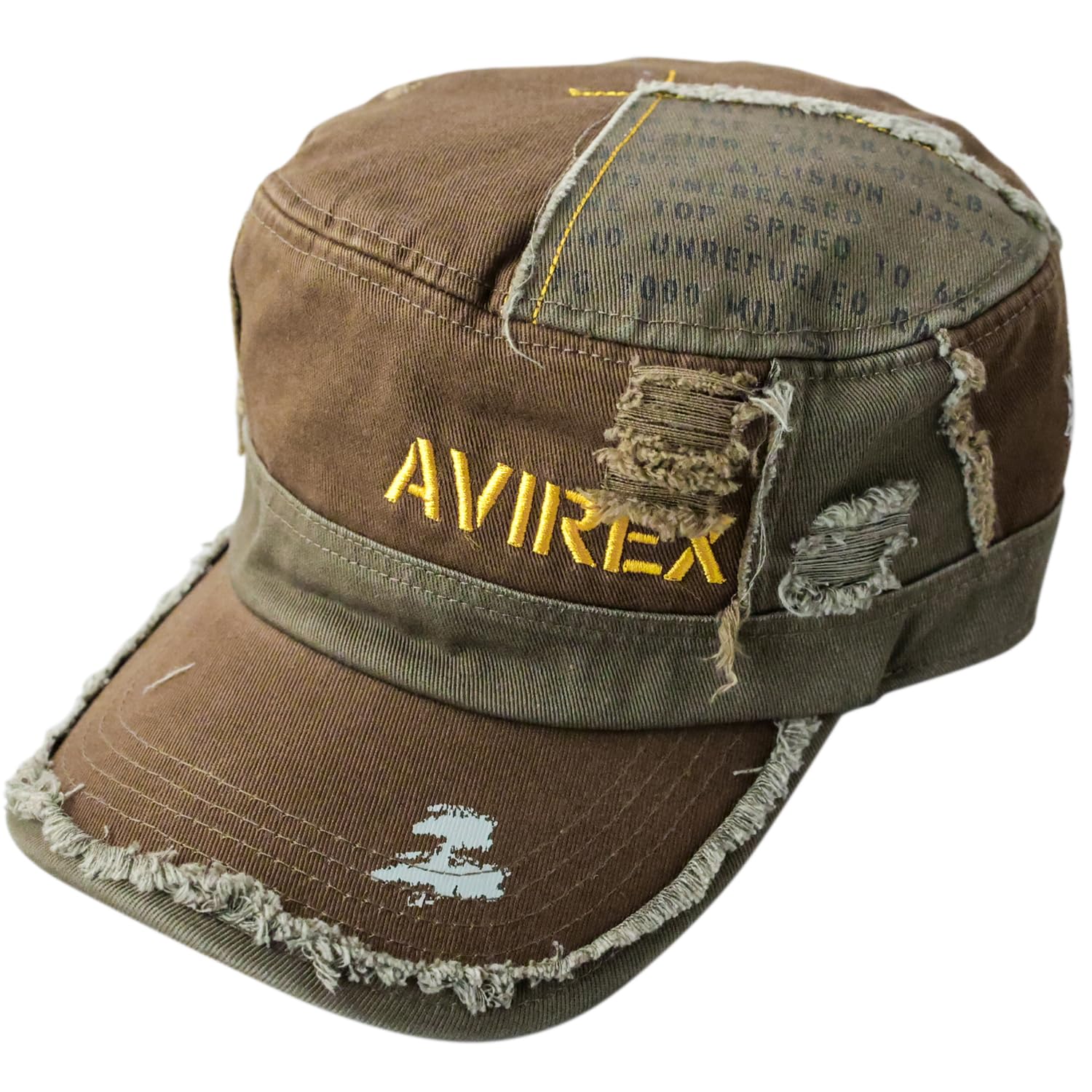 

Avirex Distressed Remade Work Cotton All Deep Khaki 01 Men s Cap, Golf/Baseball Cap, Cap, Black, Season, Cut, Spring/Summer,