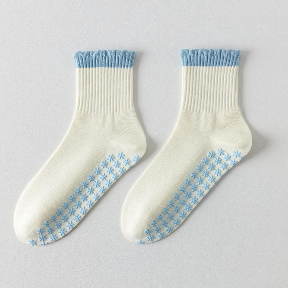 Cotton Pilates Socks for Women Breathable High-elastic Yoga Socks Sweat-absorbent Non-Slip Grip Floor Socks for Yoga Dance