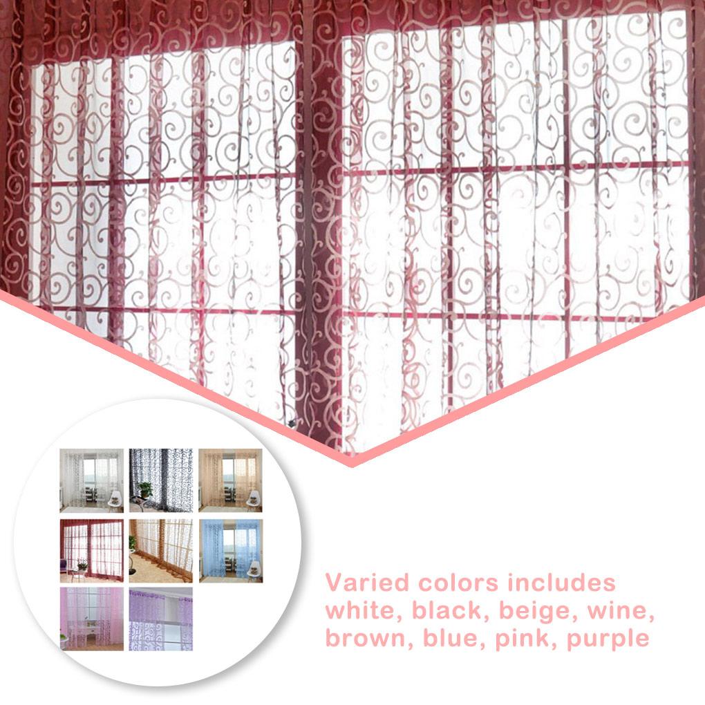 Home Hotel Window Curtain Replacement Bedroom Breathable Full Drape Privacy Protection Decoration Furniture Accessory