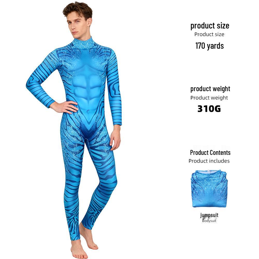 Avatar 3 Kids Cosplay Costume: Stage Performance Jumpsuit for Role-Playing