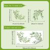 Eclectic Green Leaf Window Stickers for Waterproof Kitchen and Bathroom Glass, Presenting A Refreshing and Modern Look.