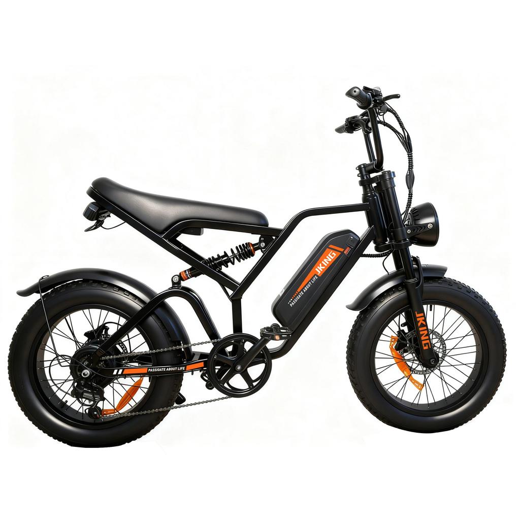 JKING FXH-009 E-Mountain Bike 48V15.6Ah B Artery 500W Motor 20 Inch Fat Tires 120KG Load 25KM/H Top Speed All-Terrain Electric Bicycle