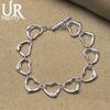 925 Sterling Silver Romantic Heart-shaped Bracelet Fashionable Wedding Jewelry
