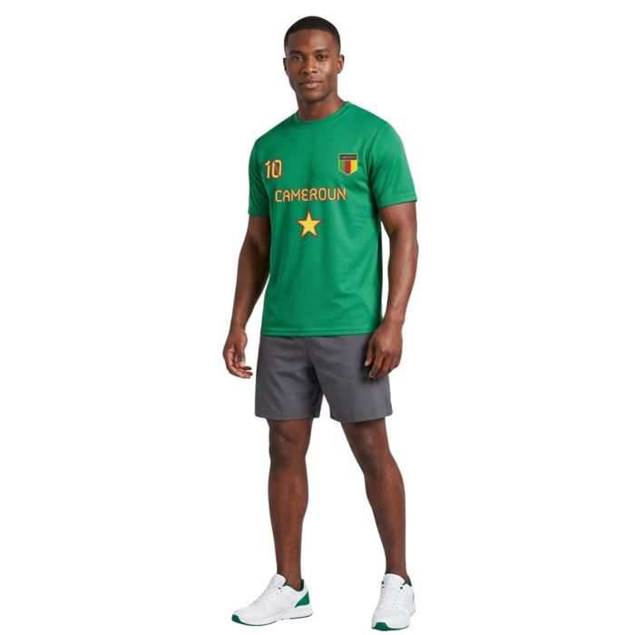 Maillot de Sport - T-shirt de Foot inspiré cameroun vert – Adulte - - Vert