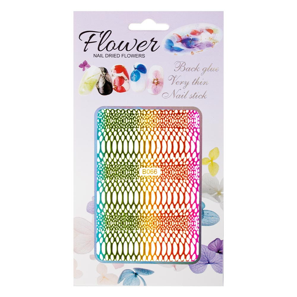 Nail Stickers Thin Self-adhesive Opalescent Snake Skin Snake Skin Holo