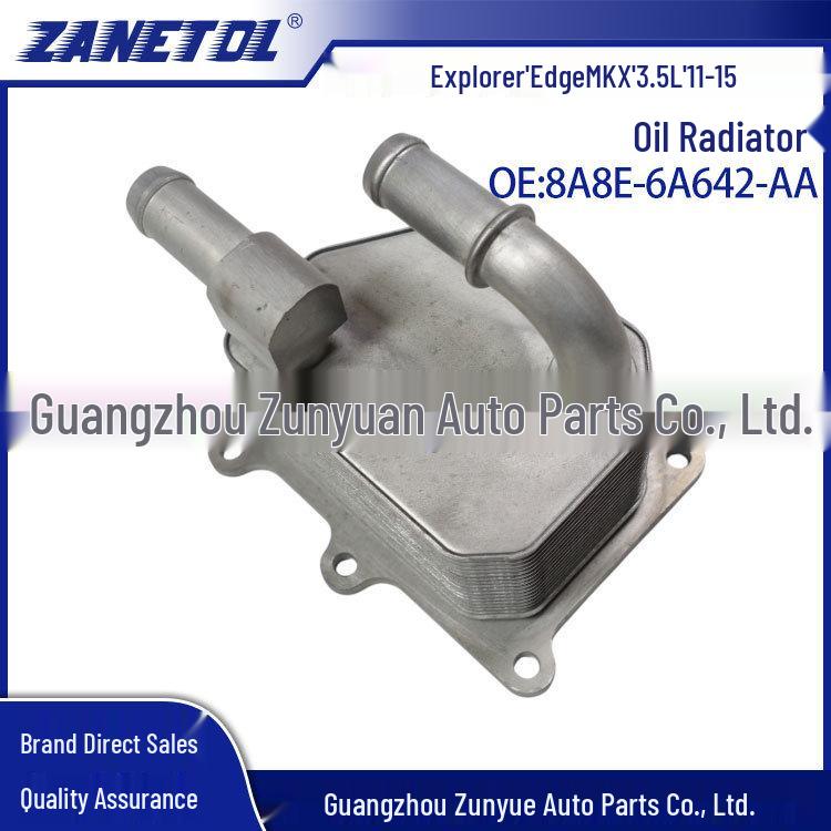 Compatible with Explorer, Edge, MKX 3.5L (2011-2015) Engine Oil Cooler 8A8E-6A642-AA