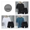 ROMON Men's Ice Silk T-shirt & Shorts Set