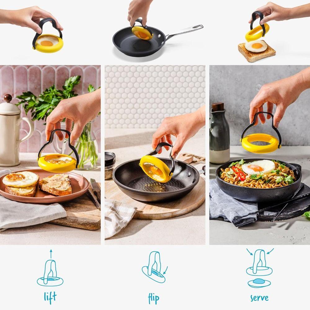 Cooking Gadgets Fried Egg Mold Easy To Make Egg Tools Creative No-Leak Egg Ring  for Breakfast