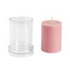 Clear Candlestick Molds Cylindrical Candle Mould for Church Christmas Wedding Dinner Valentine Day Home Decoration
