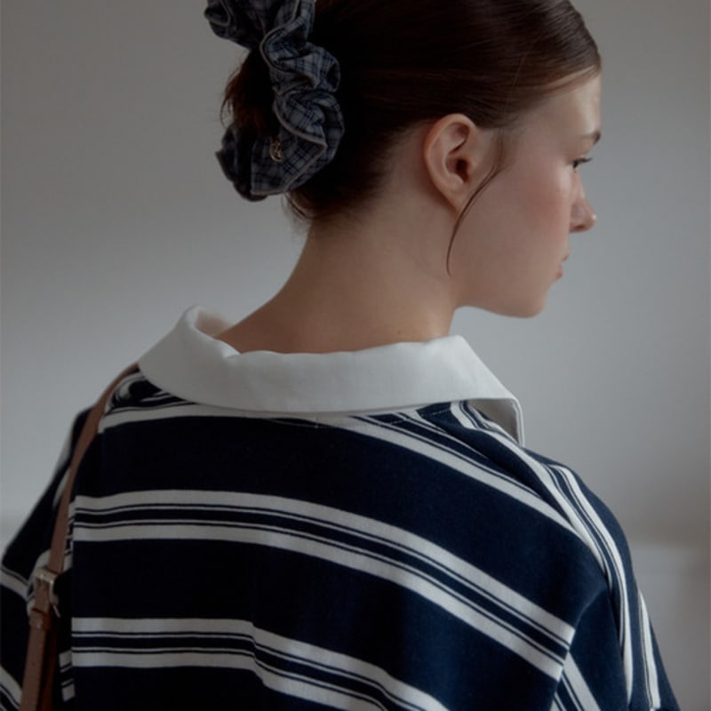 ANOETIC ANC VINTAGE CHECK SCRUNCHIE_2COLOR