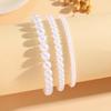 Elegant Pearl Anklet Set: 3-Piece American & European Style, Small & Large Pearl, Perfect for Holidays