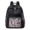 Women's Large Capacity Printed Nylon Backpack for Students & Travel