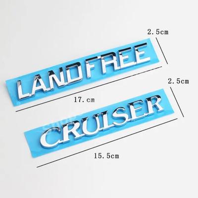 Car Styling Letters Emblem L/ANDFREE C/RUISER Logo Fit for T/oyota L/and C/ruiser LC200 Front Bumper Badge Sticker