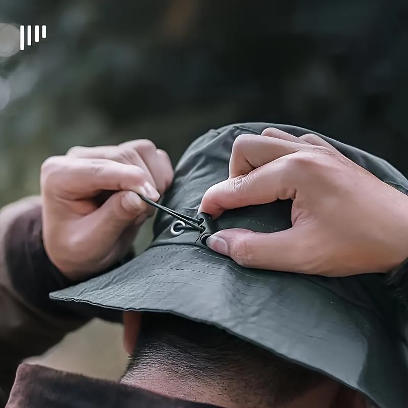Four Seasons Folding Fisherman's Hat, Multi-functional High Quality Outdoor Fishing Hat with Drawstring Closure, Fishing, Hiking