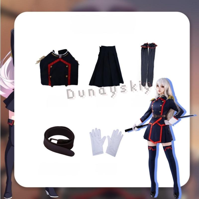 Anime Mato Seihei No Slave Kyoka Uzen Cosplay Costume Black Uniform Skirt Role Play Outfits For Women Halloween Carnival Party XS