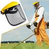 1 Pièce Casque de Sécurité Chapeau pour Tondeuse à Gazon de Jardin en Acier Inoxydable Avec Filet Intégral Protection Faciale Anti-éclaboussures Masque de Protection de Sécurité