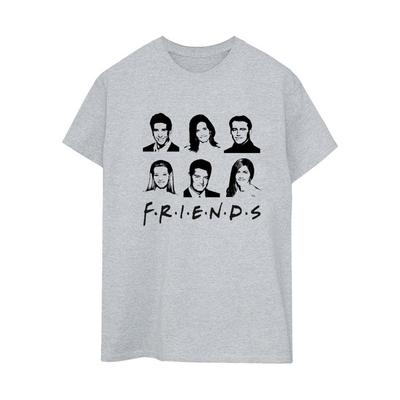 Womens/Ladies Faces Logo Boyfriend T-Shirt
