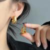 Vintage Wheat-stitch Diamond-encrusted Brushed Ear Pins with An Elegant and Sophisticated Look As An Accessory.