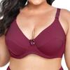 Sutiã Feminino Plus Size Cobertura Total Elegante Bralette 95F-120F Taça Sem Bojo Ultrafino Roupa Íntima Grande