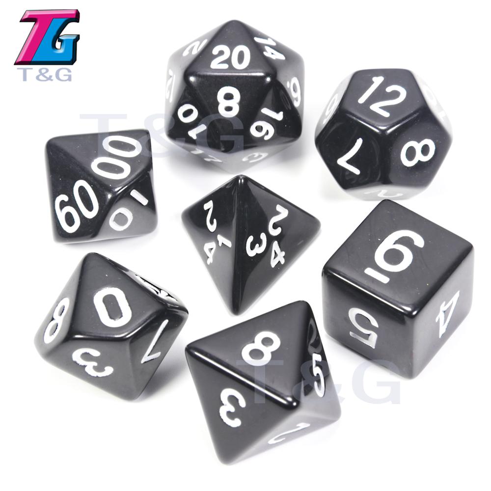 Set 7 dés D20 D12 D10 D10 D8 D6 D4 faces Dices Noir jeux de société JDR RPG Set 7 dés D20 D12 D10 D10 D8 D6 D4 faces Dices Noir jeux de société JDR RPG
