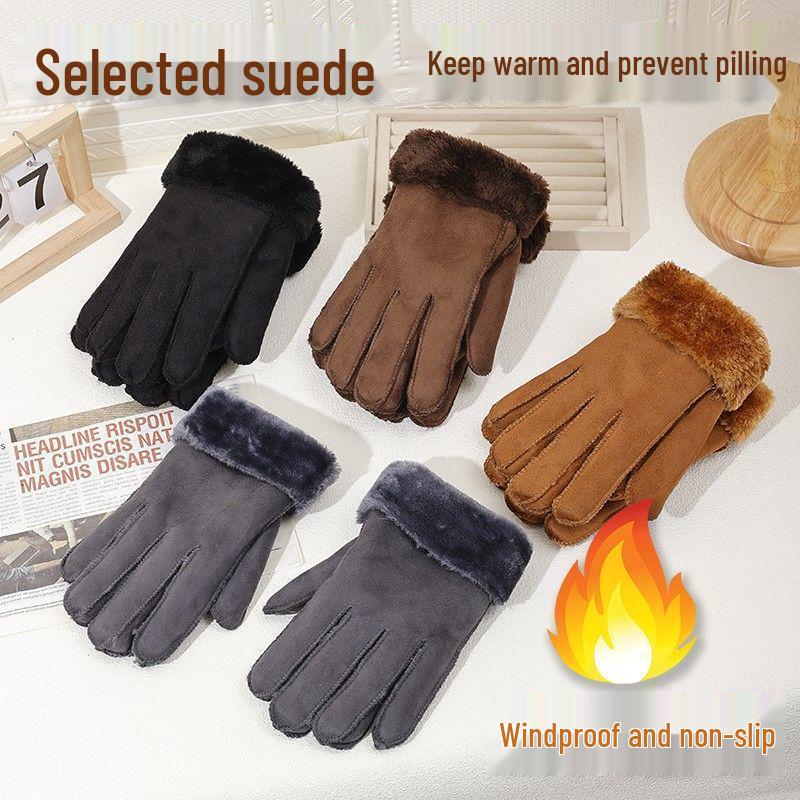 

Новое поступление: Зимние дубленчатые перчатки - Толстые с флисовой подкладкой, Ветронепродуваемые из овечьей шерсти для велоспорта, Сейчас на 5 юаней дешевле!