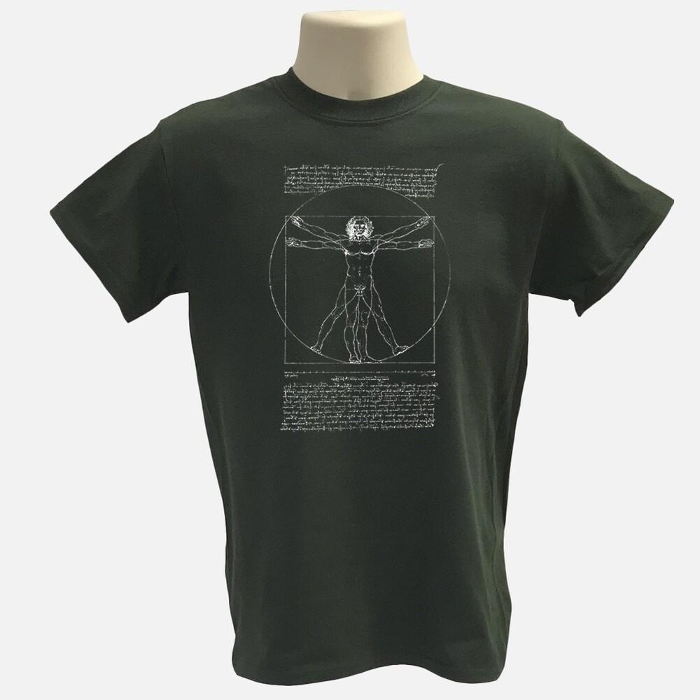 Leonardo da vinci Tshirt famous art print 100% organic cotton Tee Unisex T-Shirt L