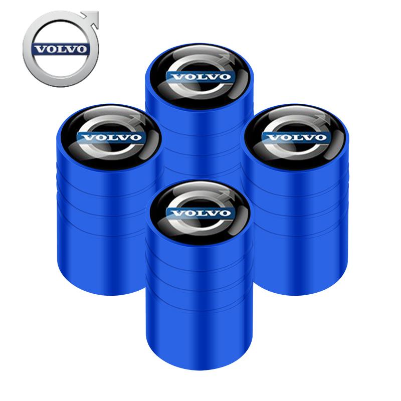 For Volvo 4pcs Car Wheel Tire Valve Caps Dust Accessories For Volvo XC40 XC90 V40 V90 V60 XC60 S80 S60 S90 C40 V70 XC70 C30 C70