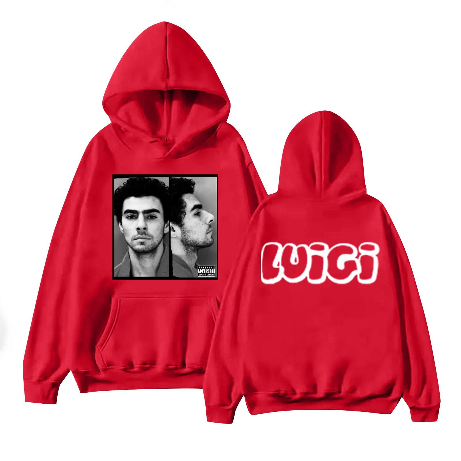 

Куртка с принтом унисекс с капюшоном XL красный