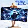 Gojo Satoru Print Beach Towel, Large Soft Quick Dry Towel for Beach Camping Swimming