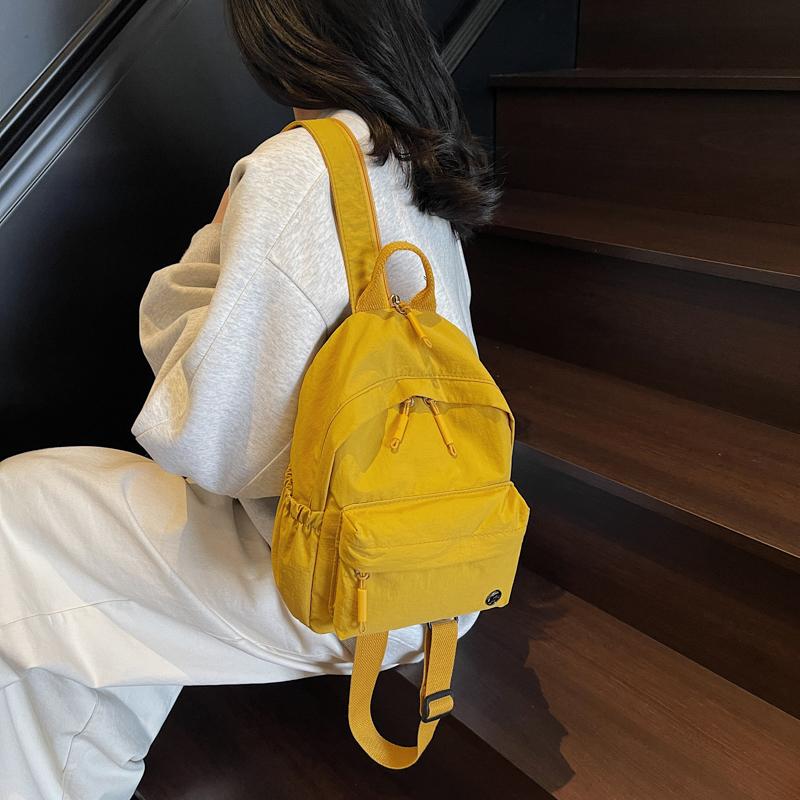 Backpack Women's Multi-use Single-shoulder Lightweight Solid Color Mini Backpack Sport Chest Bag