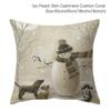 Santa Claus Christmas Tree Snow Scene Snowman Animal Deer Rabbit Bird Fox Sofa Seat Bedroom Car Office Decoration Pillowcase