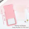Sliding 3-inch Card Holder with Star Lanyard Candy-colored Card Display Suitable for Students,K-pop Fans Card Storage