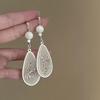 Exotic high-end fringed earrings, niche retro ethnic style earrings, French heavy industry bohemian earrings.