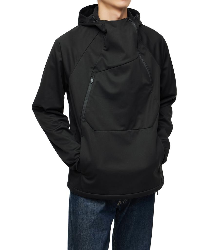 Recycled Soft Shell Hoodie - Black
