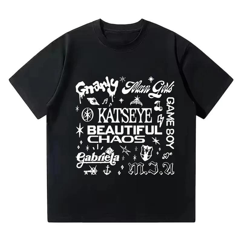 KATSEYE Group Chibi Poster Graphic Print TShirt Unisex Casual Loose Harajuku Gothic Y2K Style 100 Cotton Summer New Arrival