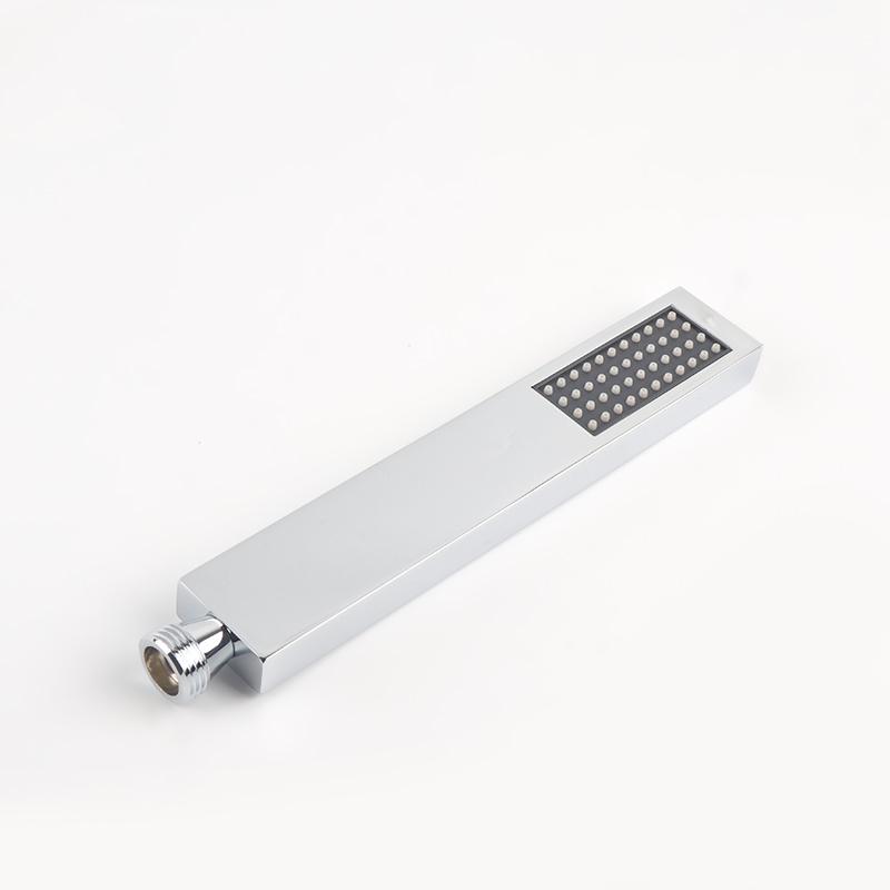 Square Tube Brass Hand Shower Air Eco Single Spray Stick Handheld Shower for Bathroom Bathtub Shower Head Chrome Brass