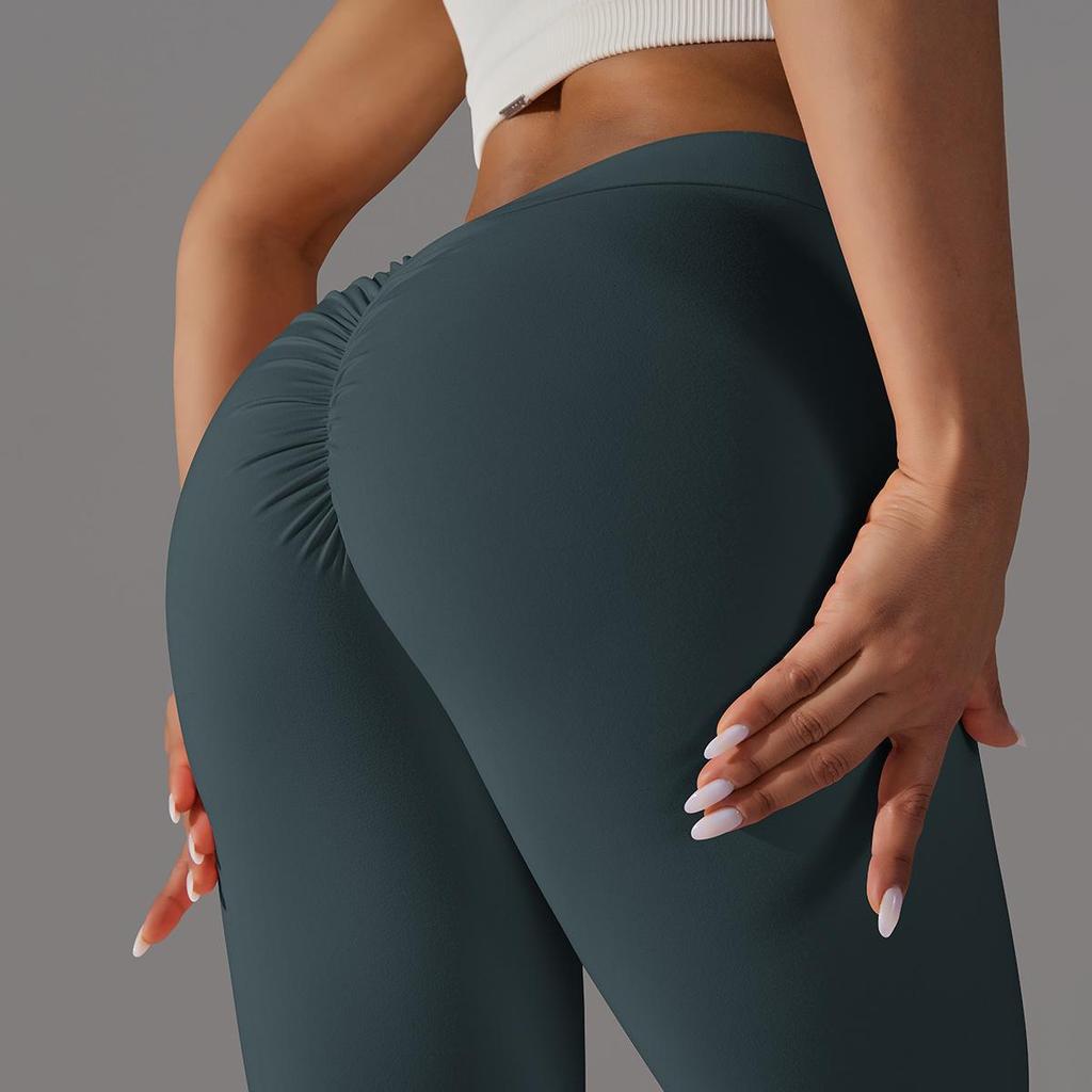 Naked, Skin Friendly, Hip Lifting Yoga Pants With No Awkward Lines, Leggings, High Waisted, Elastic Fitness Pants, Women's Cropped Pants