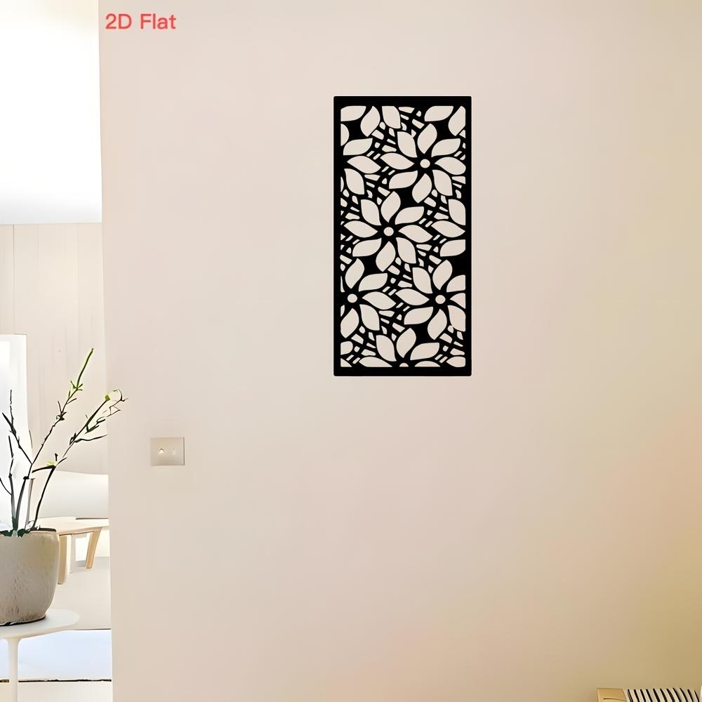 1pc Metal Wall Art Flower Pattern Elegant Home Decor Living Room Ornament Garden Decoration