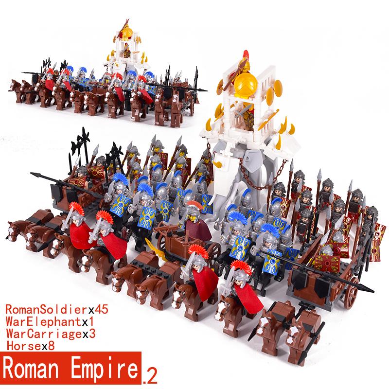 Middle Ages Roman Empire Spartan Crusader Mini Medieval Soldier Figures Model Building Blocks Bricks Toys Gift For Children