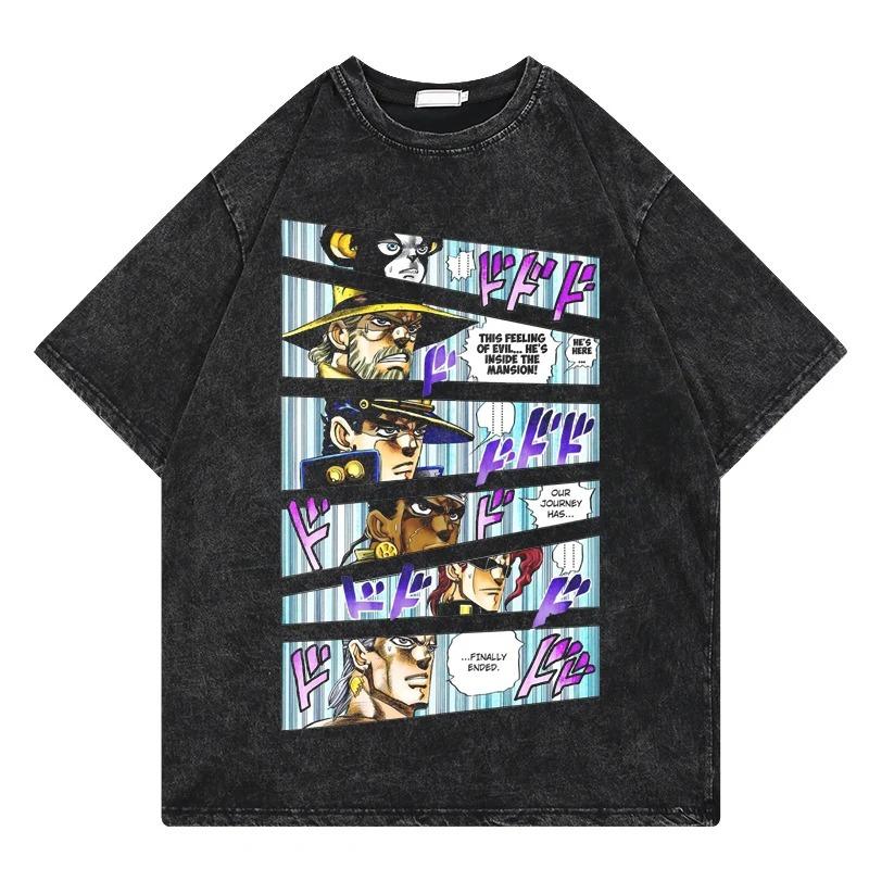Zenin Maki Jujutsu Kaisen Manga T-shirt Y2k Vintage Washed Oversized T Shirt Men's Unisex Clothing Short Sleeve Cotton Tees Tops