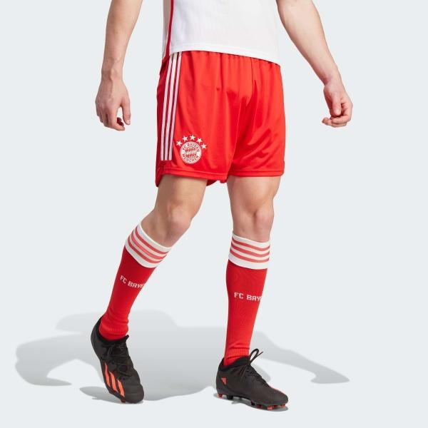 adidas Bayern Munich Black Soccer Bottom Men's Red White IJ7444