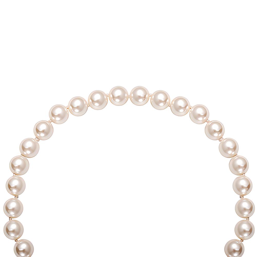 Vivienne Westwood 24 Year Of The Dragon Limited Edition Saturn Shape Pearl Necklace Women necklace Gold 6301012O-02R125-CN