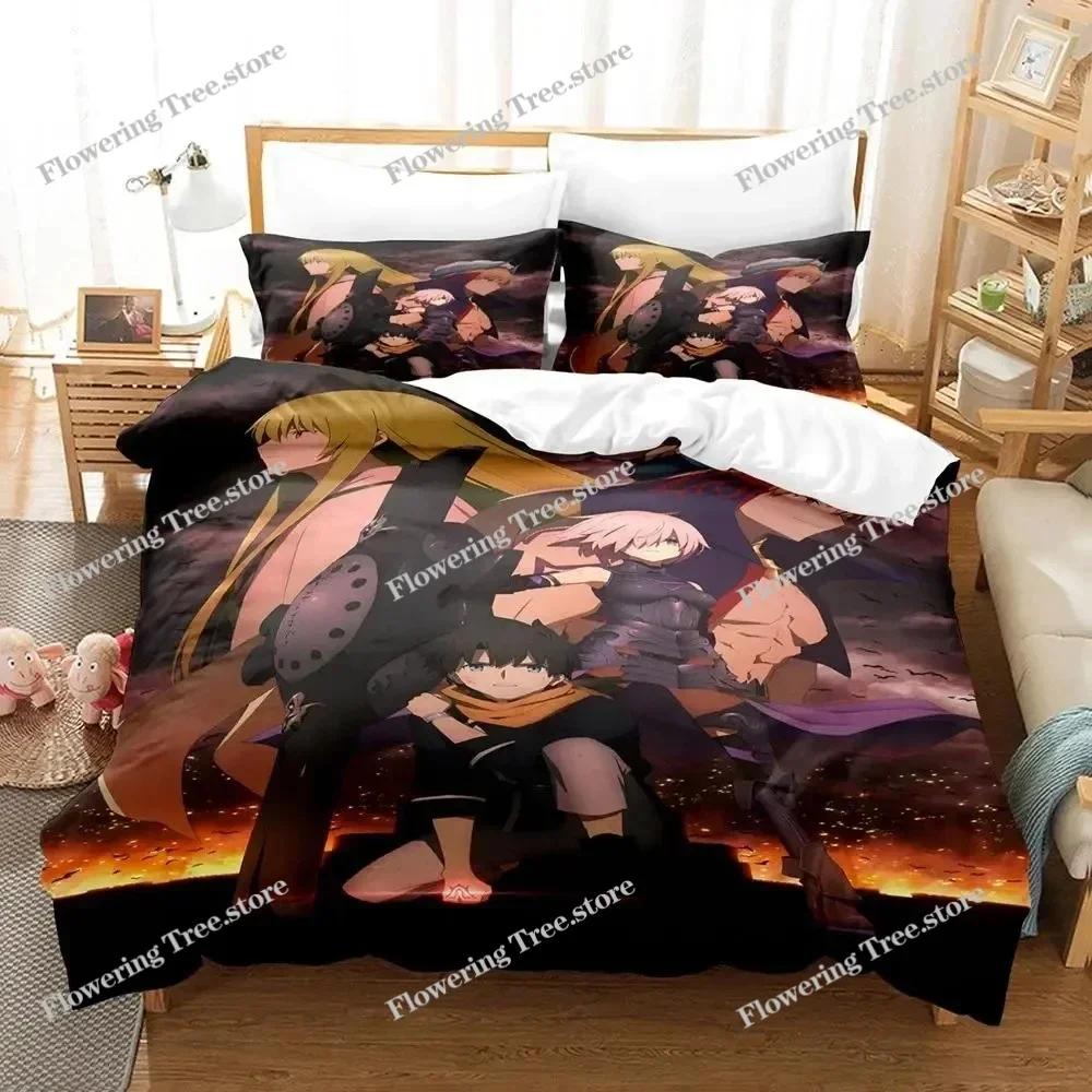 Anime Fate Grand Order Bedding Set Duvet Cover Bed Set Quilt Cover Pillowcase Comforter king Queen Size Boys Adult Bedding Set02